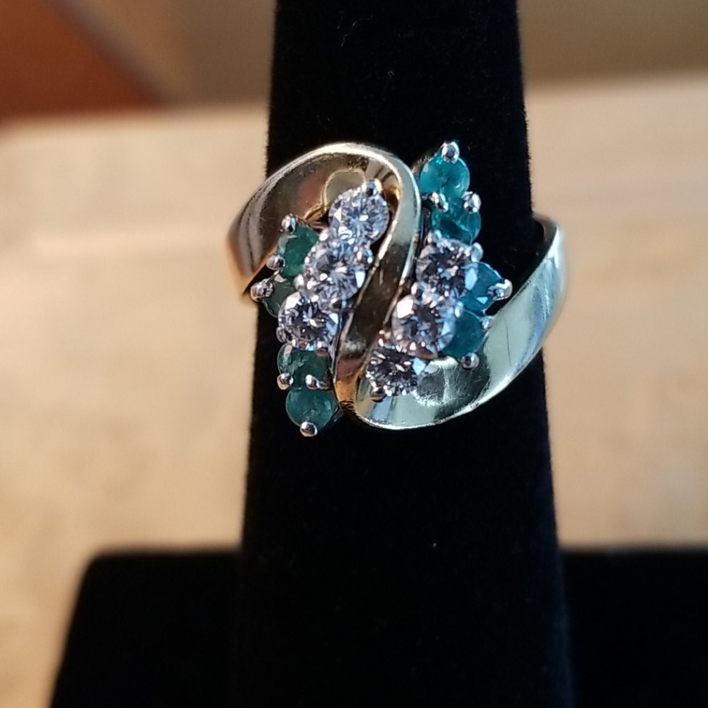 Vintagediamond/Emerald Ring